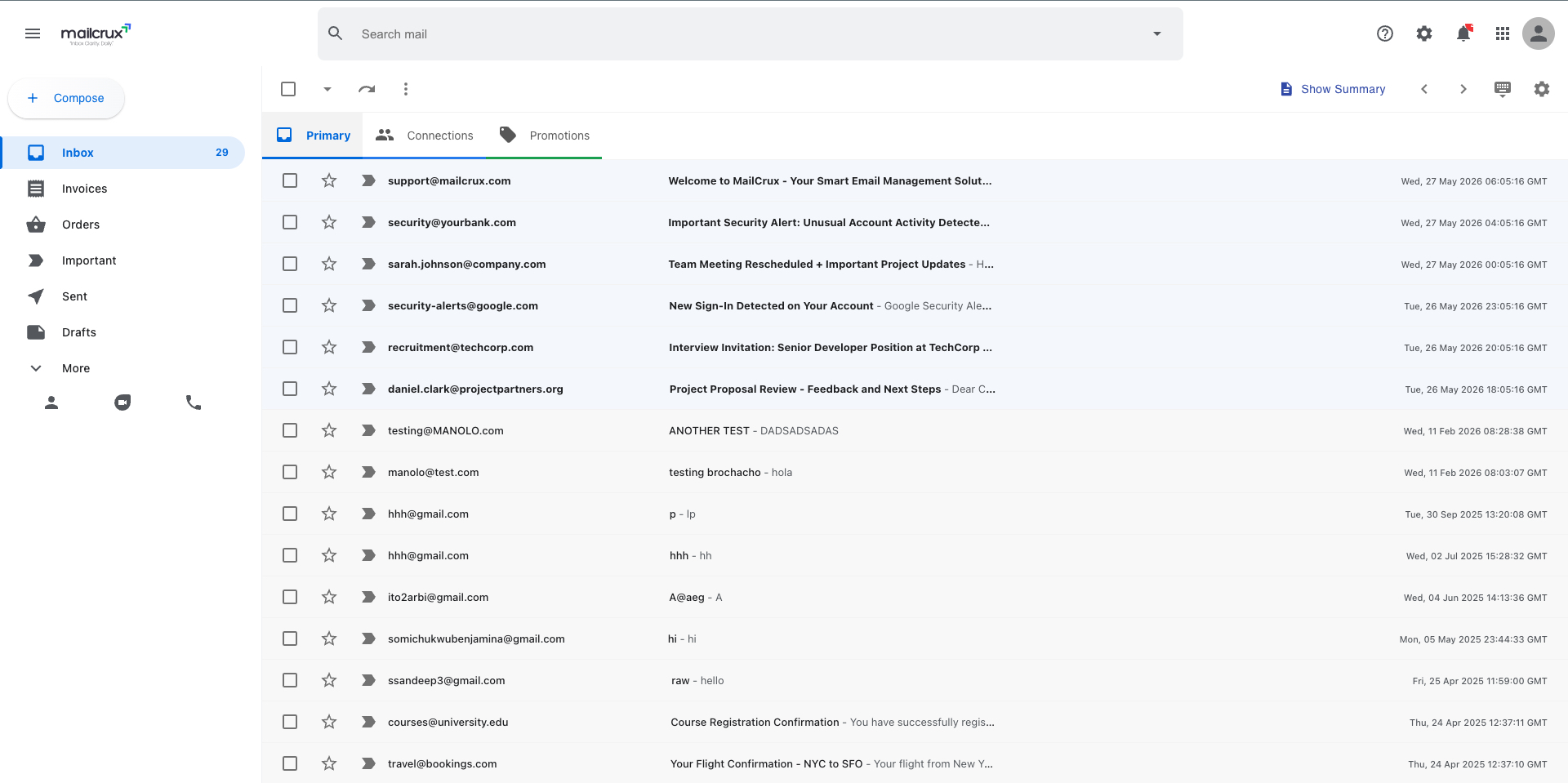 Mail Crux Screenshot 2